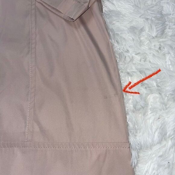 Cole Haan Pink Coat Trench Jacket Rain Womens Size M Pockets Cinch Waist - Picture 15 of 16